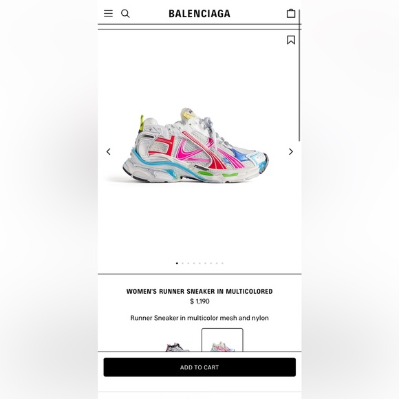 Balenciaga Runner “Multicolor” Size 39 - Picture 3 of 7